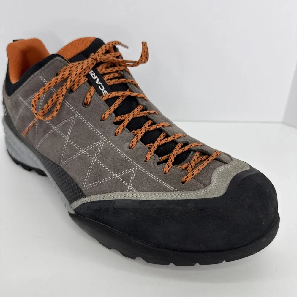 Scarpa Zen Pro Approach Shoes Men's US 14 EU 48 Gray Orange Vibram Hiking